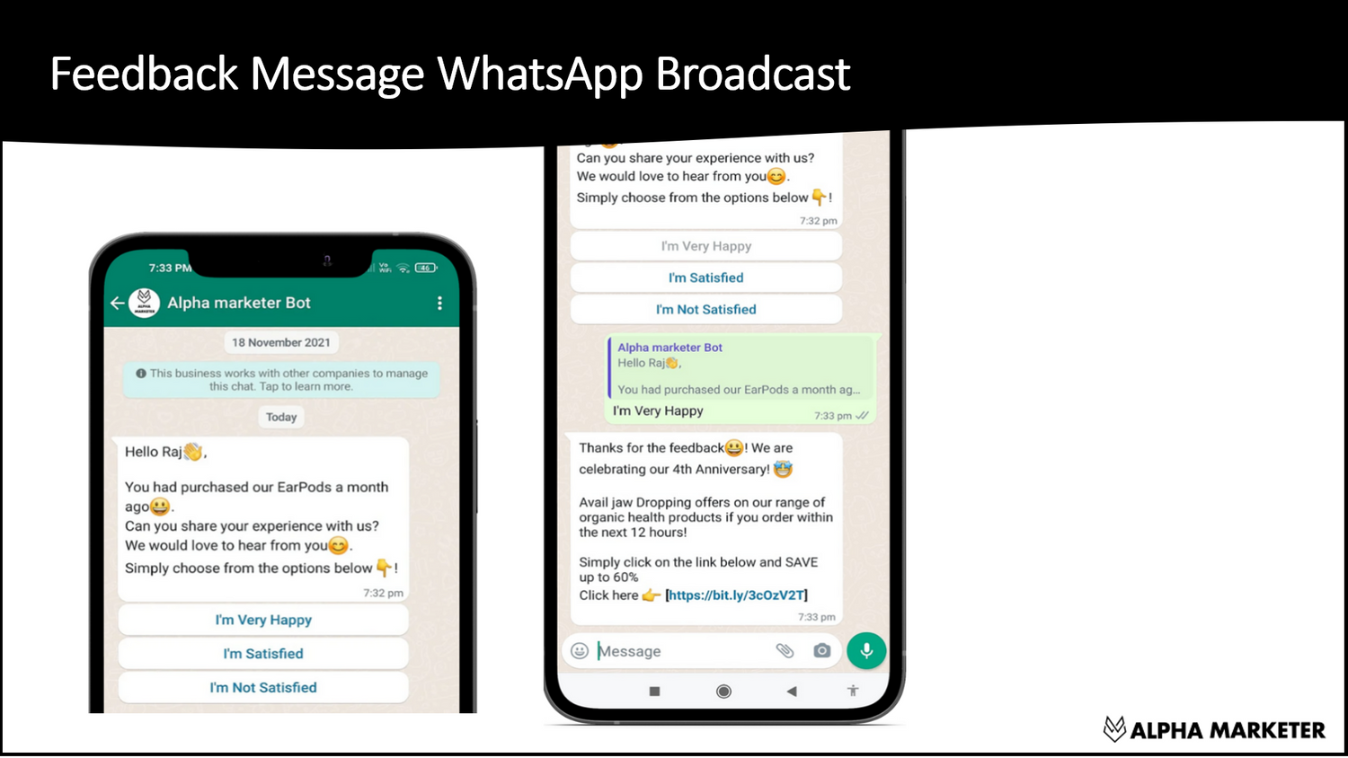 Feedback Message WhatsApp Broadcast Feature