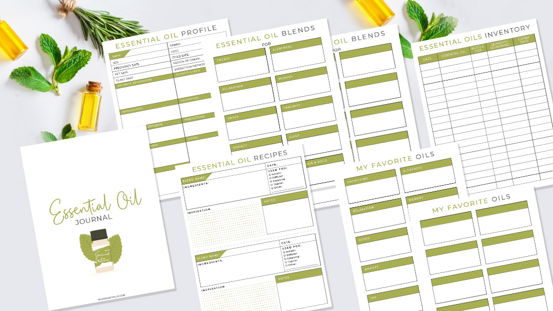 Essential Oil Printable Journal Notebook