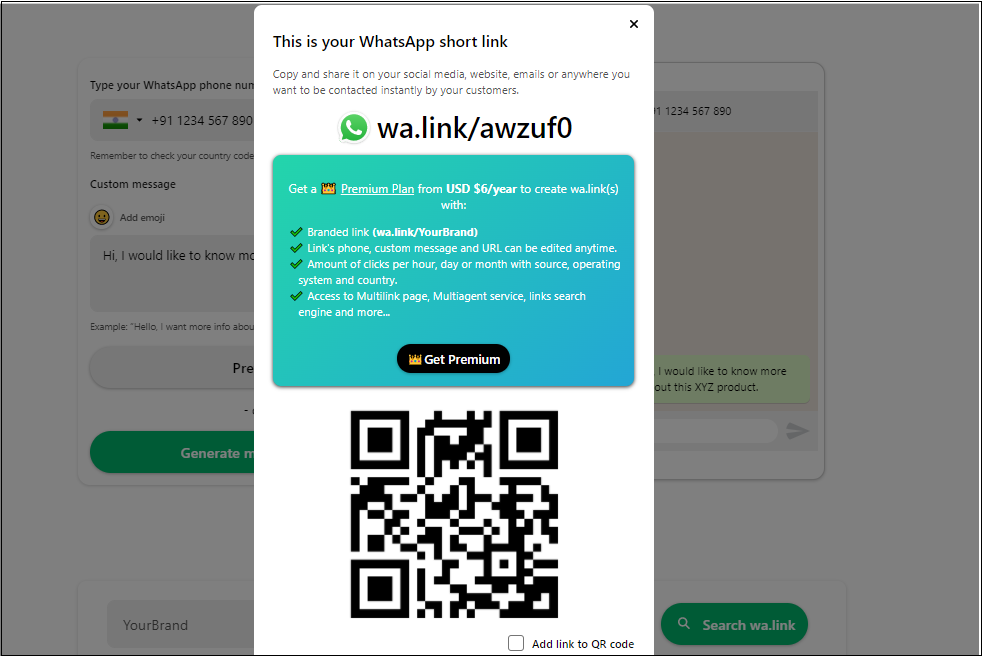 create whatsapp link
