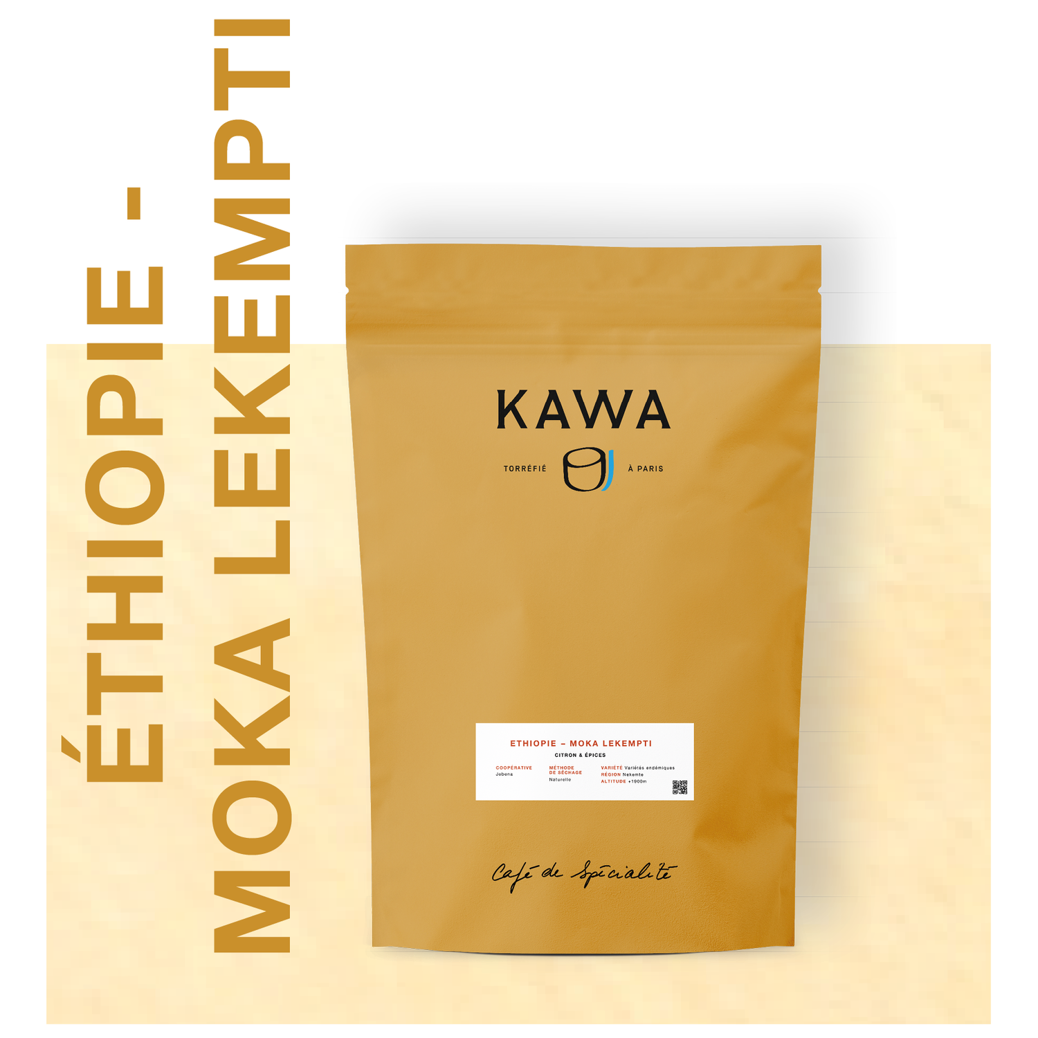 Sachet de café grain Ethiopie - Moka Lekempti