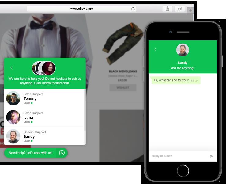 chat button on website