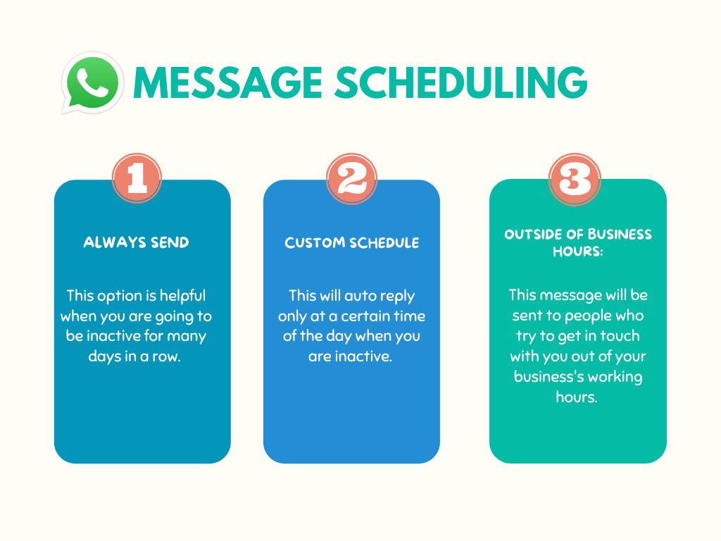 WhatsApp message scheduling