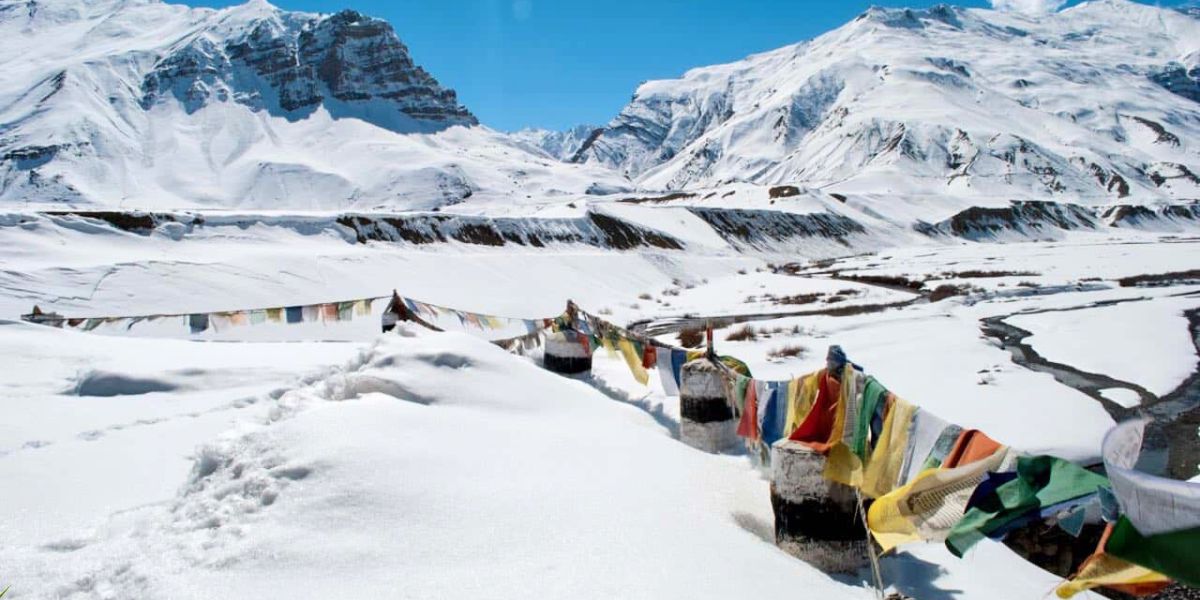 snowfall in spiti valley