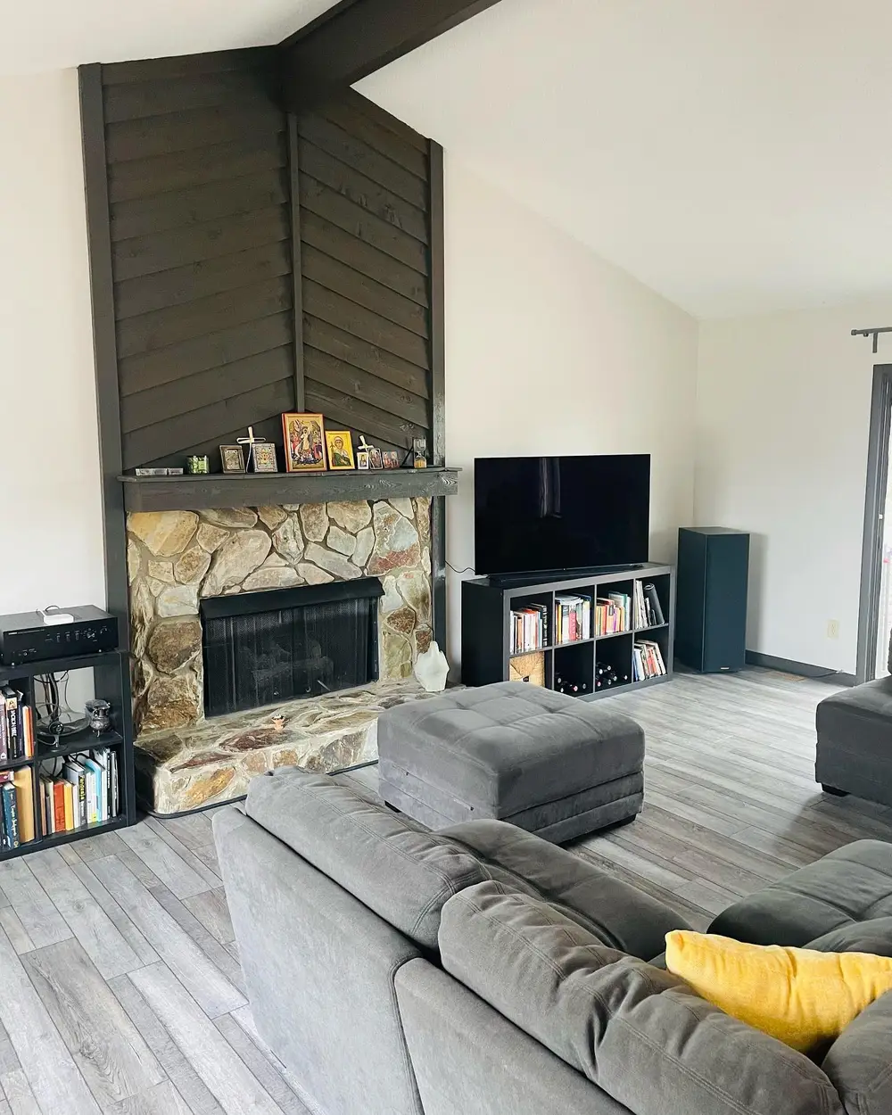 Interior house painting, living room