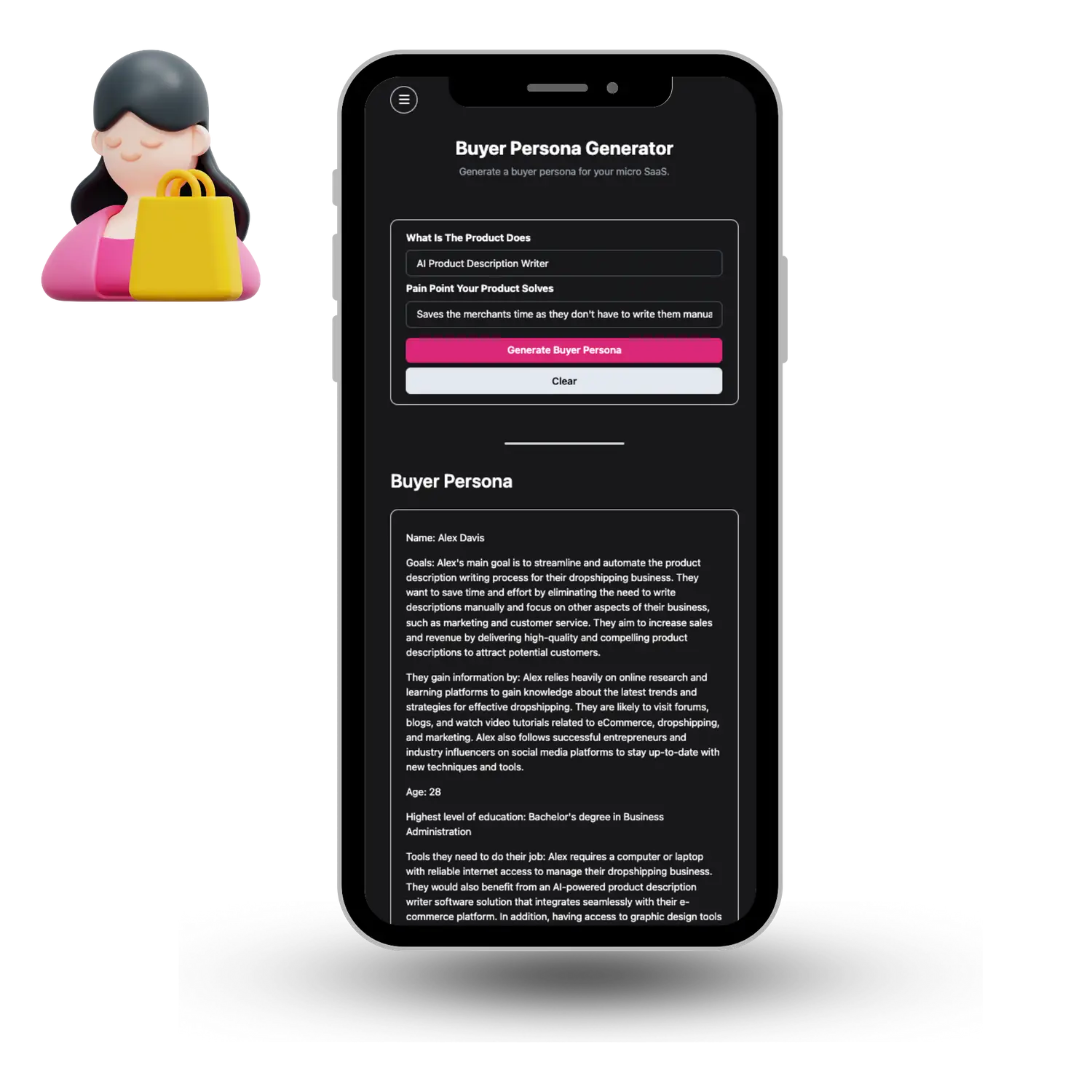 Free Bonus #2: Buyer Persona AI Tool ($99 Value)