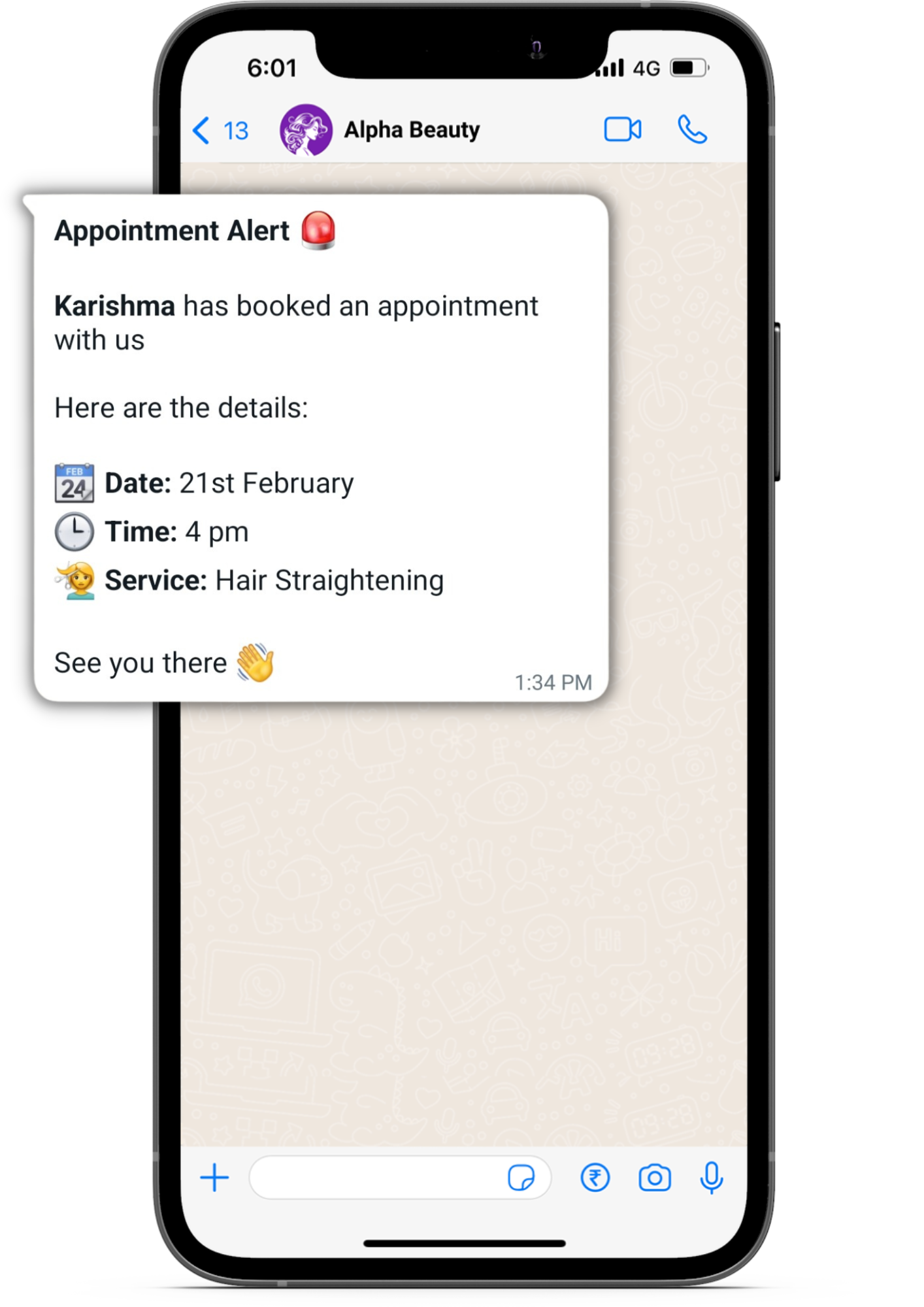 Appointment Booking Messages On WhatsApp