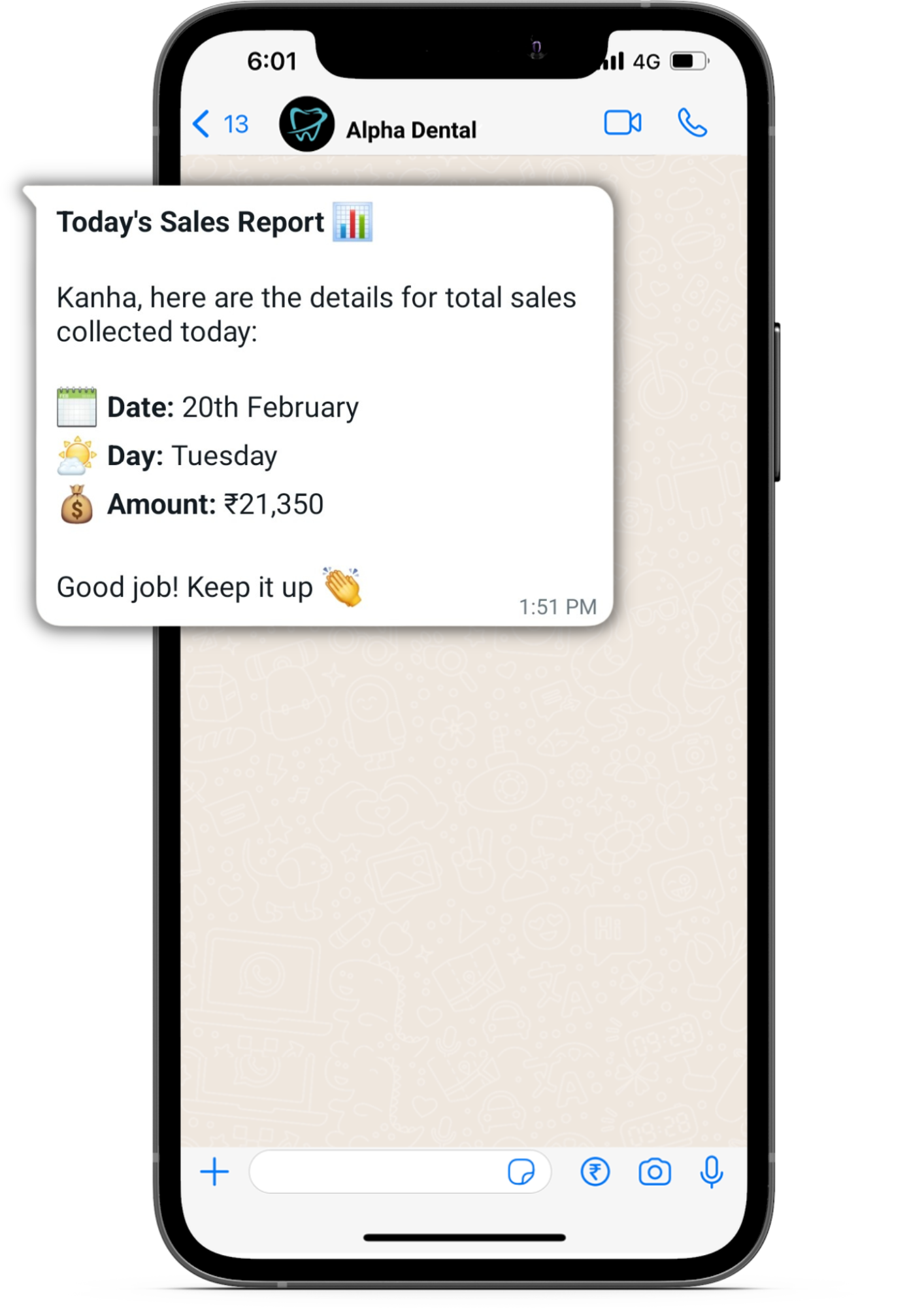 Get Daily Sales Report On WhatsApp