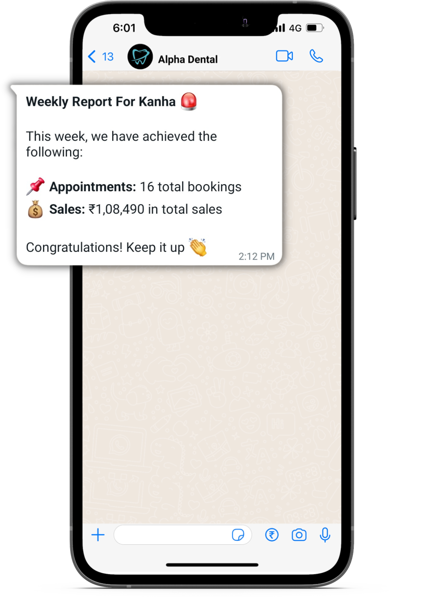 Get Weekly Bookings And Sales Report On WhatsApp