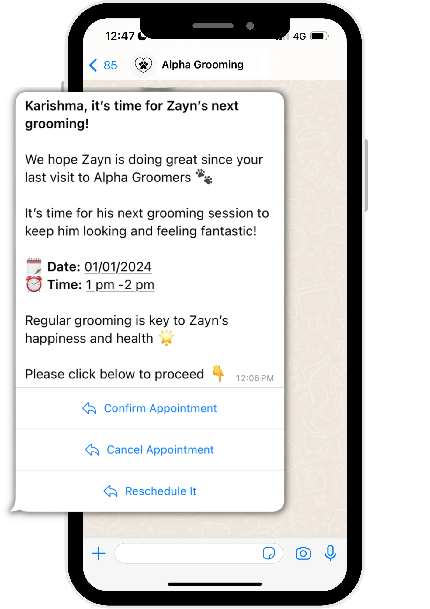 WhatsApp marketing for pet grooming clinics