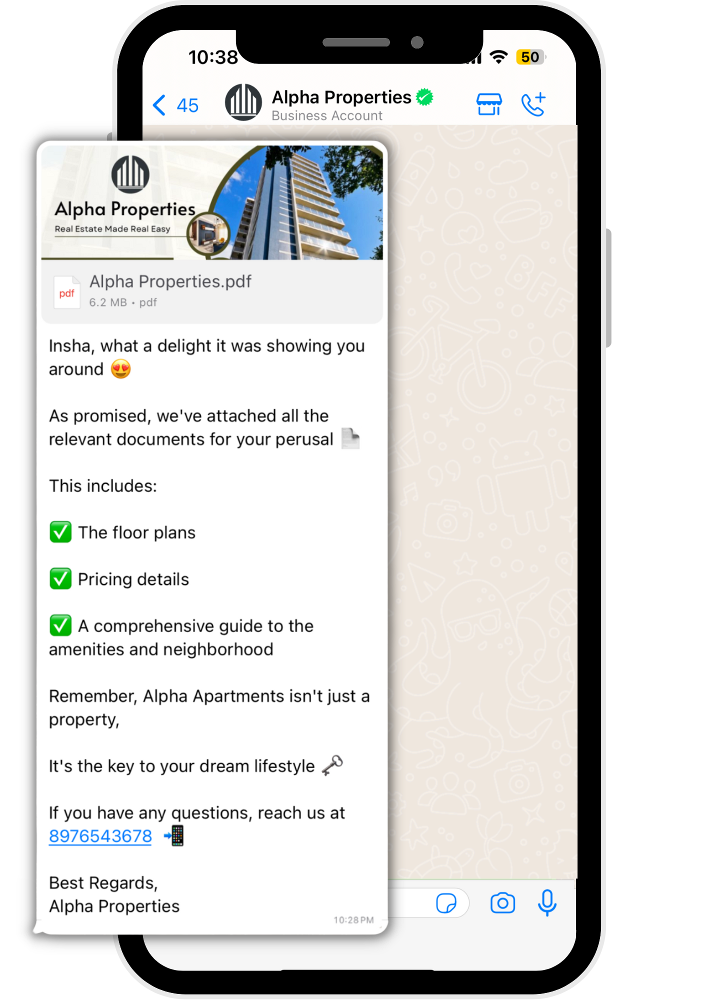 Send Property Sketch on WhatsApp for real estate business