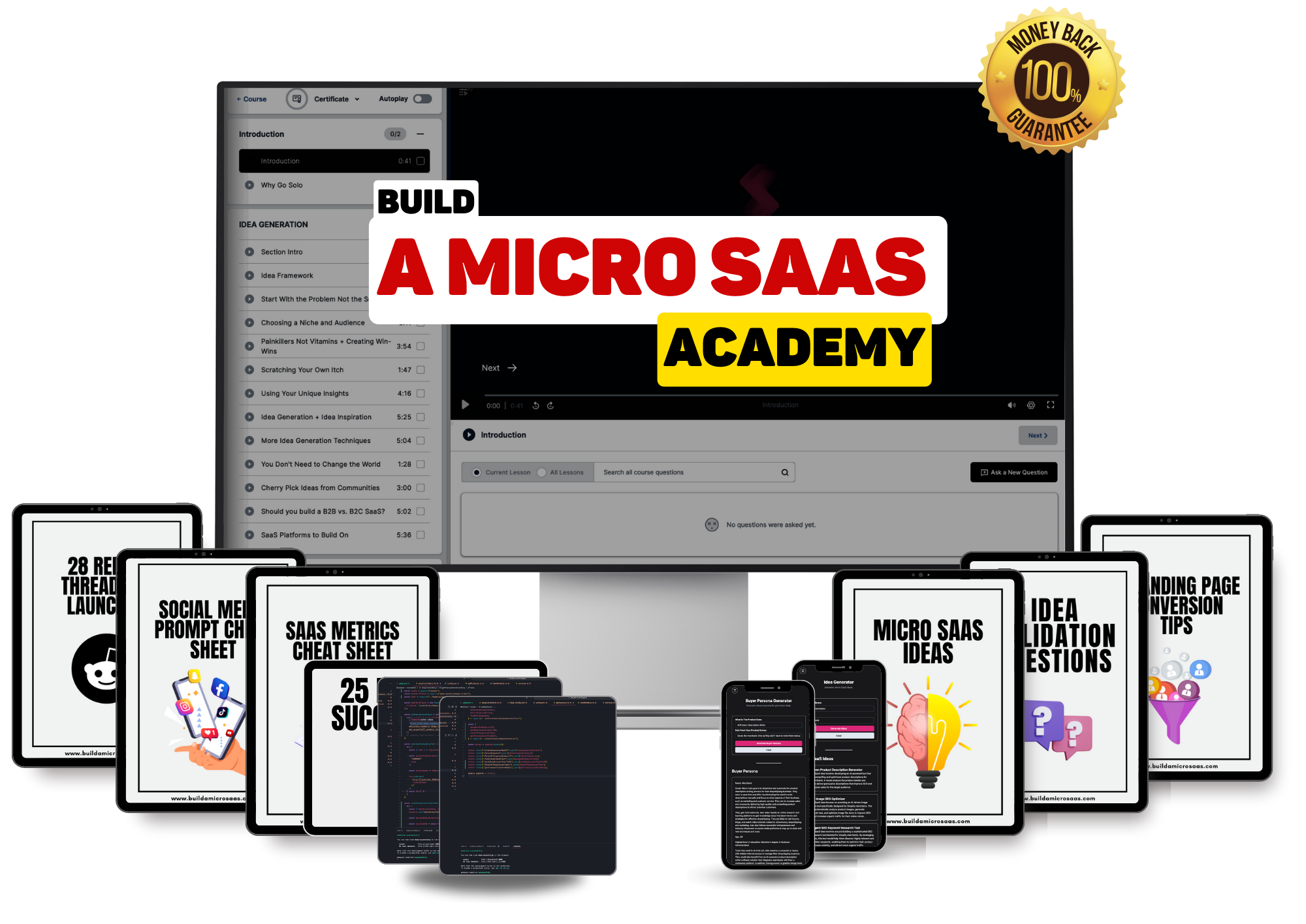 Micro SaaS Academy product mockup