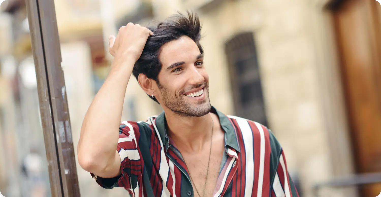 Person with healthy hair