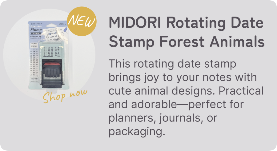MIDORI Rotating Date Stamp Forest Animals