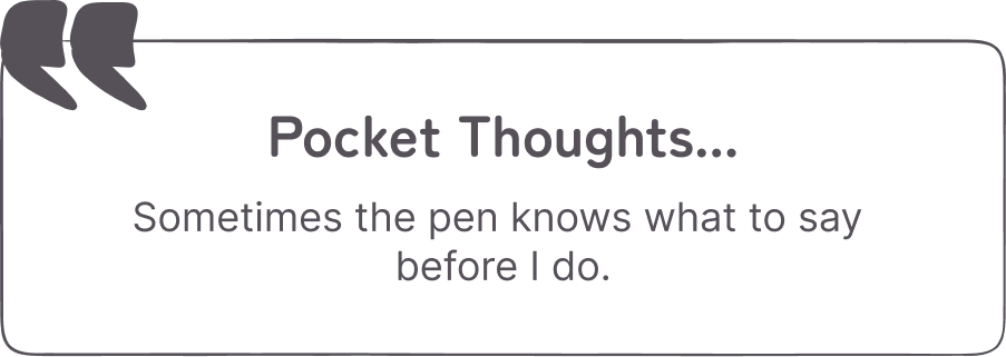 Pocket Thoughts...Quiet mornings and grid paper go well together. Stationery doesn’t ask much of you. Just a little attention.