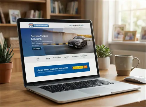 Mechanic working on car