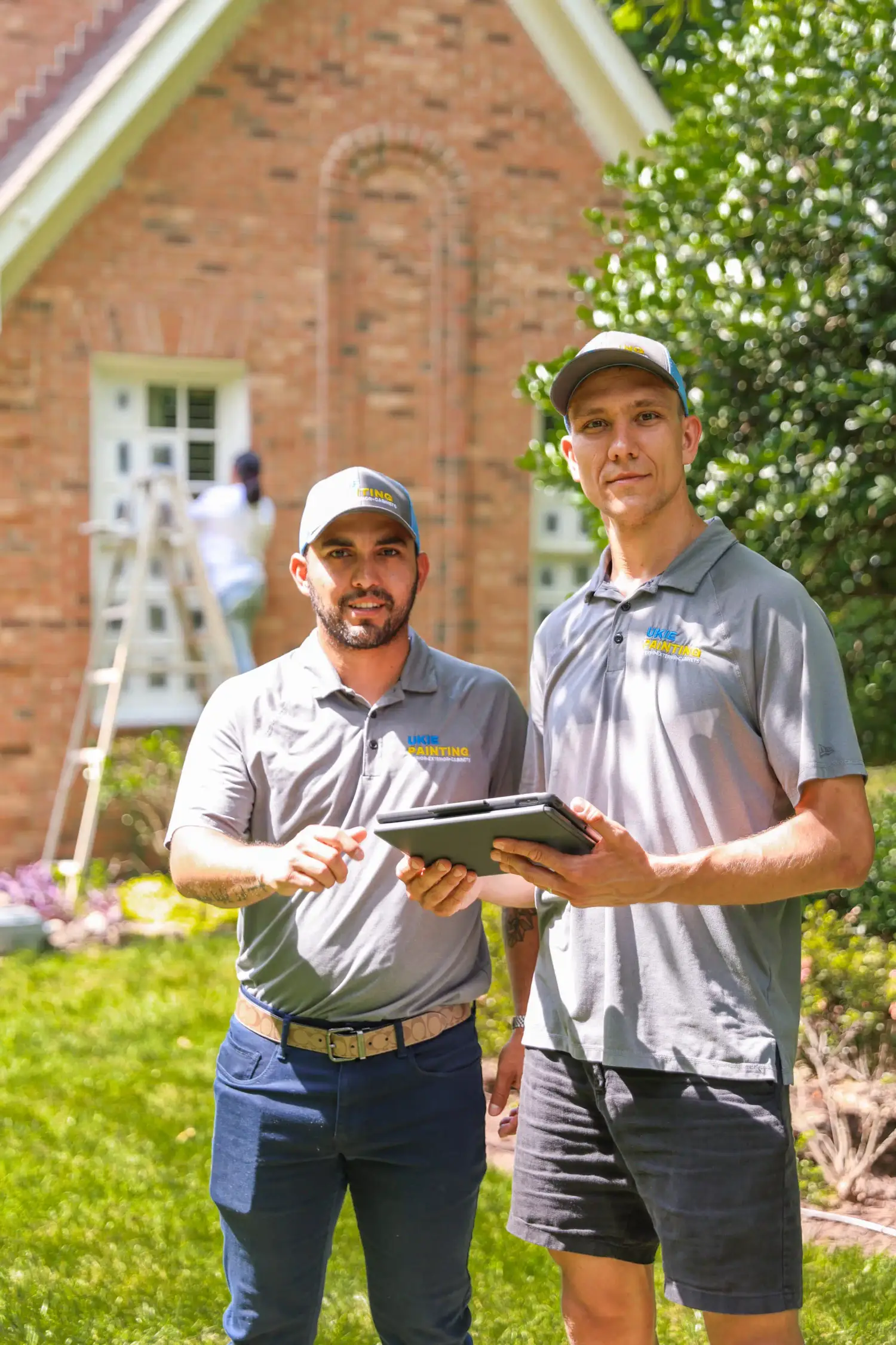 The Ukie Painting crew on a Charlotte-area job site