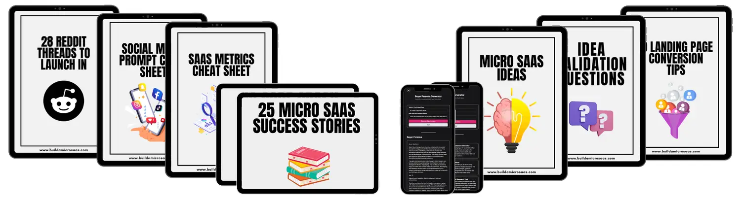 Build a Micro SaaS Academy bonus bundle preview