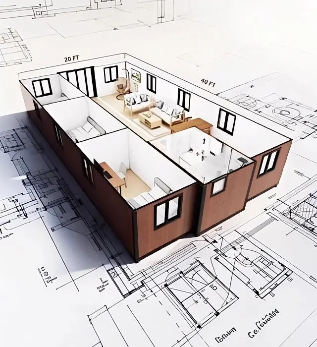 Expandable container house for residential use