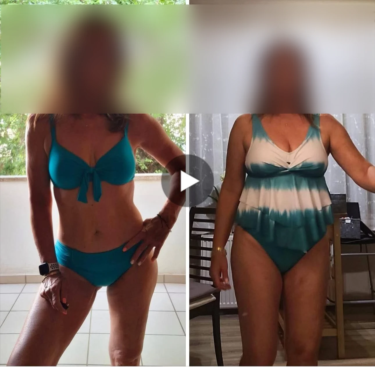 14 kg fogyás: fürdőruha előtte-utána