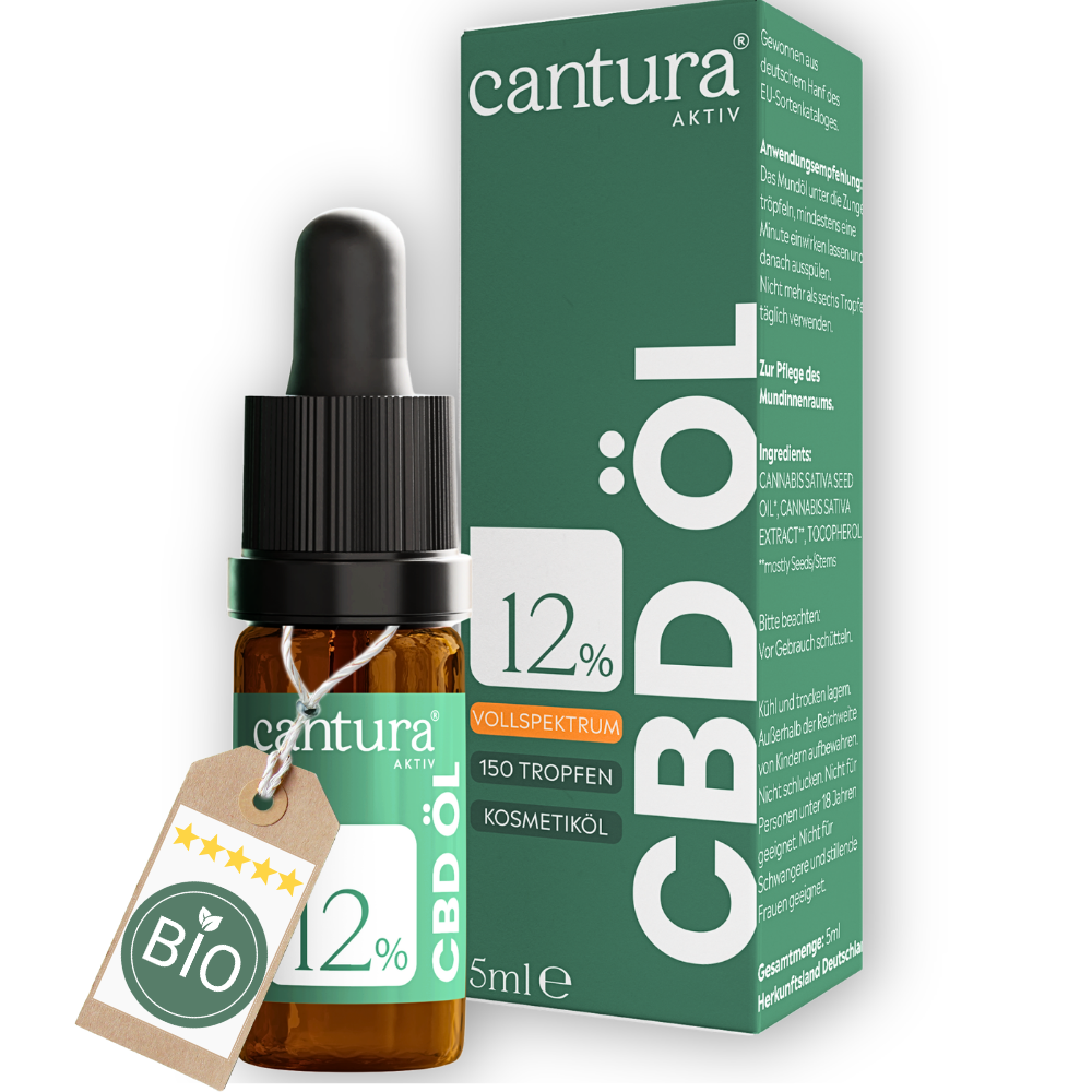 12% CBD-Öl Cantura Aktiv 150 Tropfen 5 ml