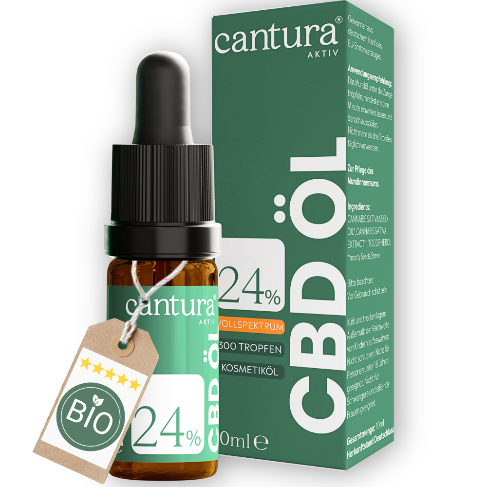 24% CBD-Öl Cantura Aktiv 300 Tropfen 10 ml