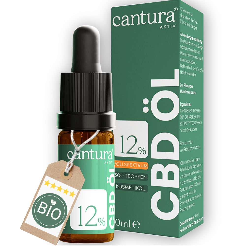 12% CBD-Öl Cantura Aktiv 300 Tropfen 10 ml