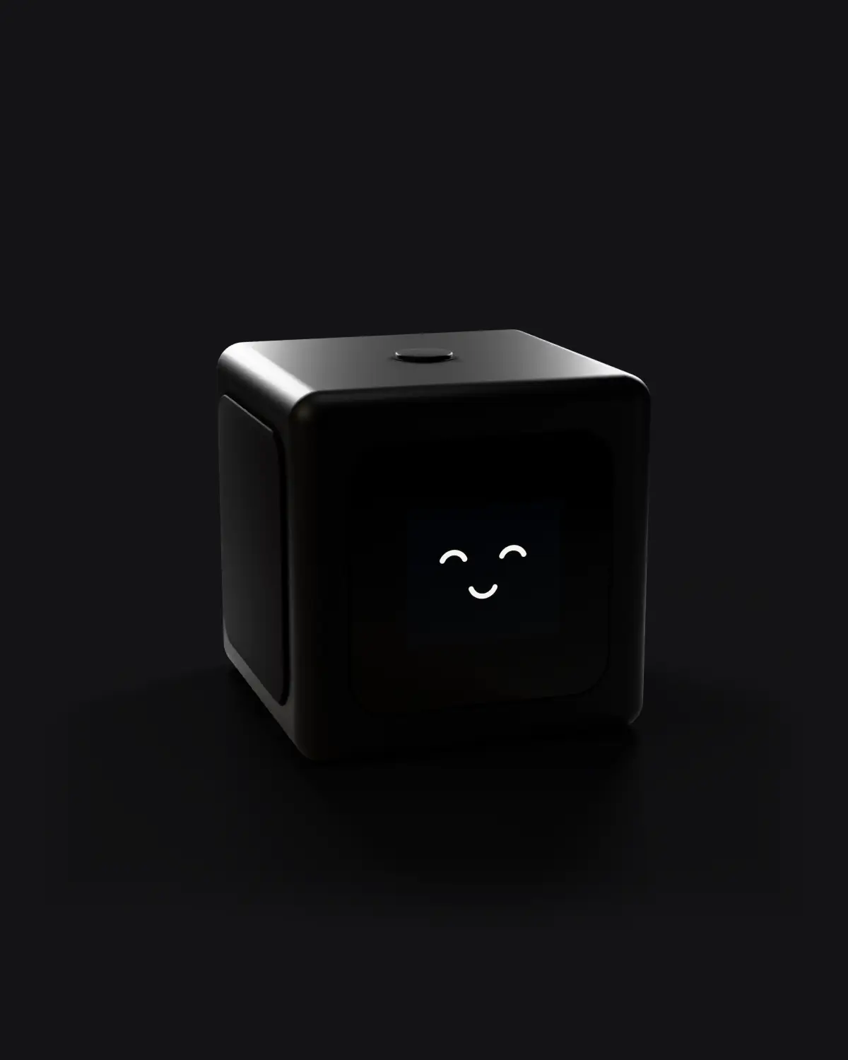 Tomi cube with a happy smile, noticing you're done