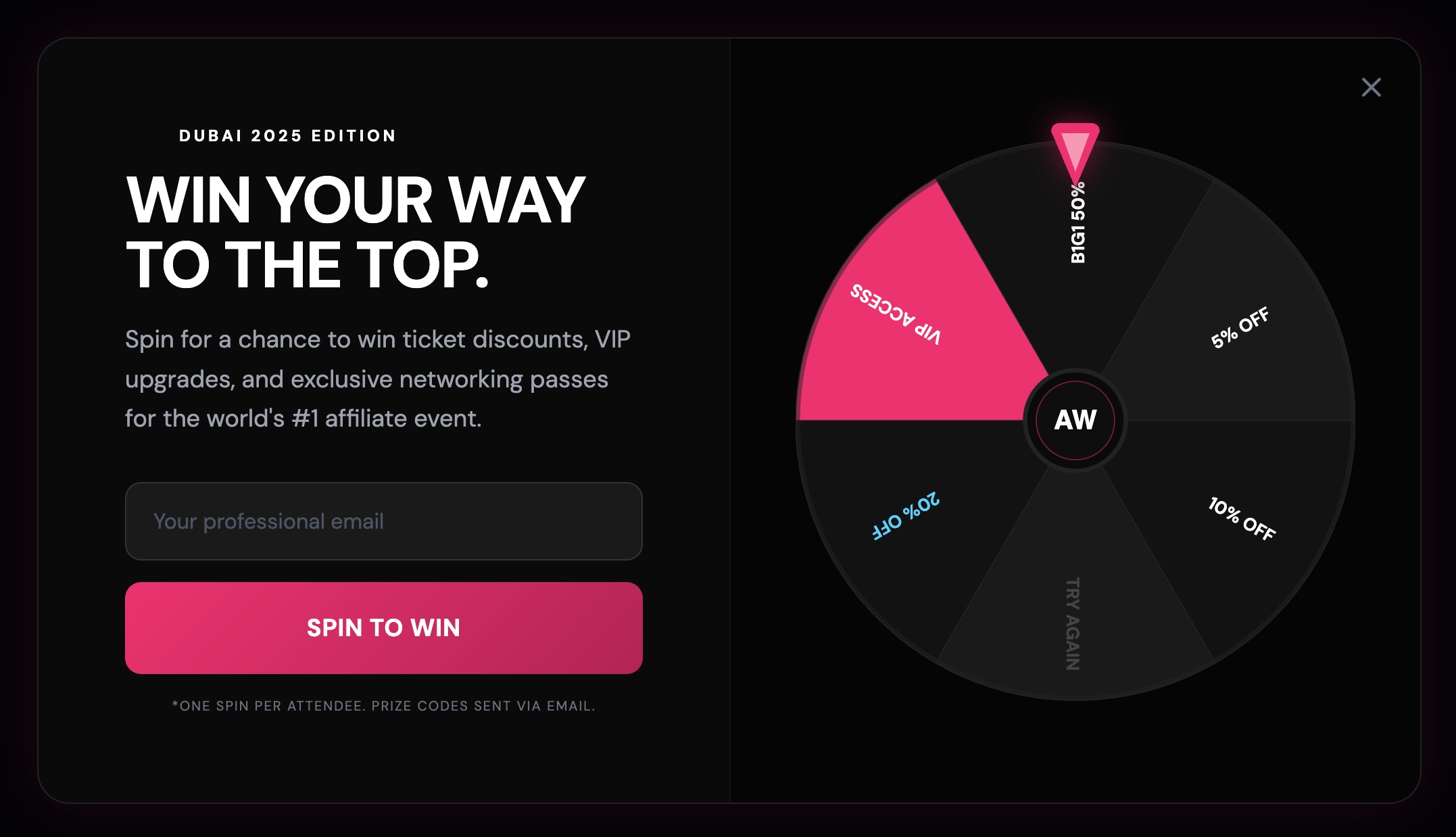 Gamified Opt-in Page