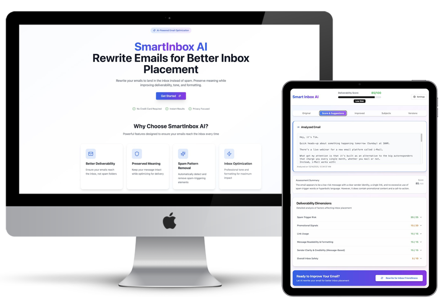 Smart Inbox AI Mockup