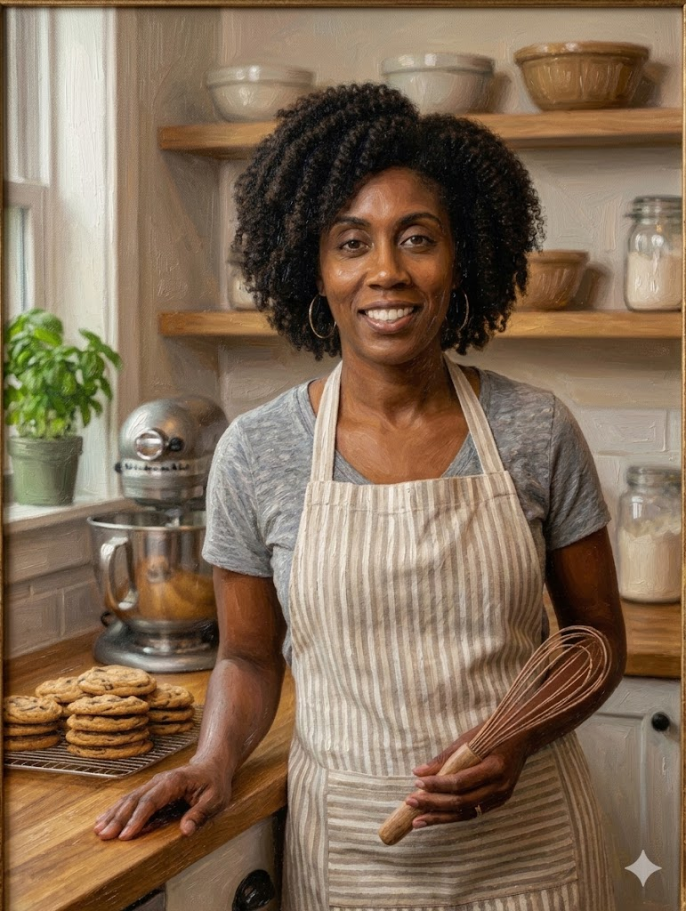 Bridgette Spencer in her bakery kitchen