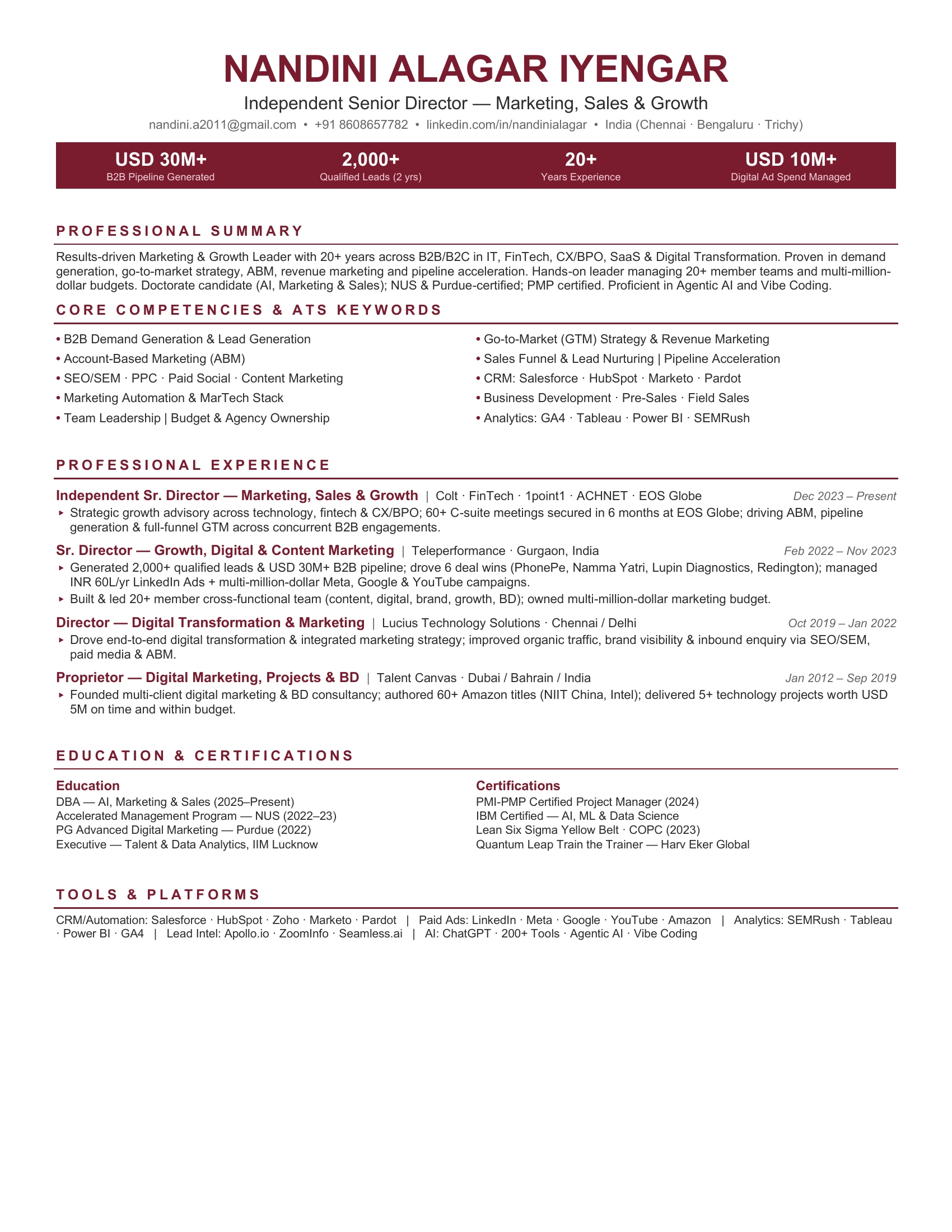 Minimalist Colored Resume