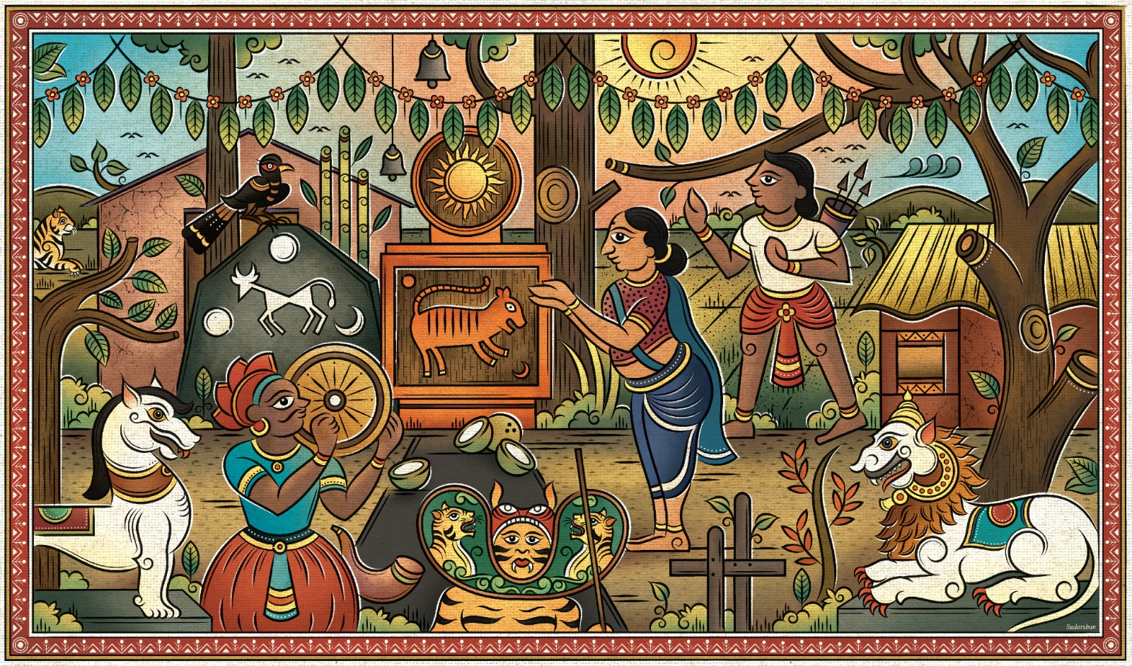 Folk Indica artwork by Sudarshan Shaw