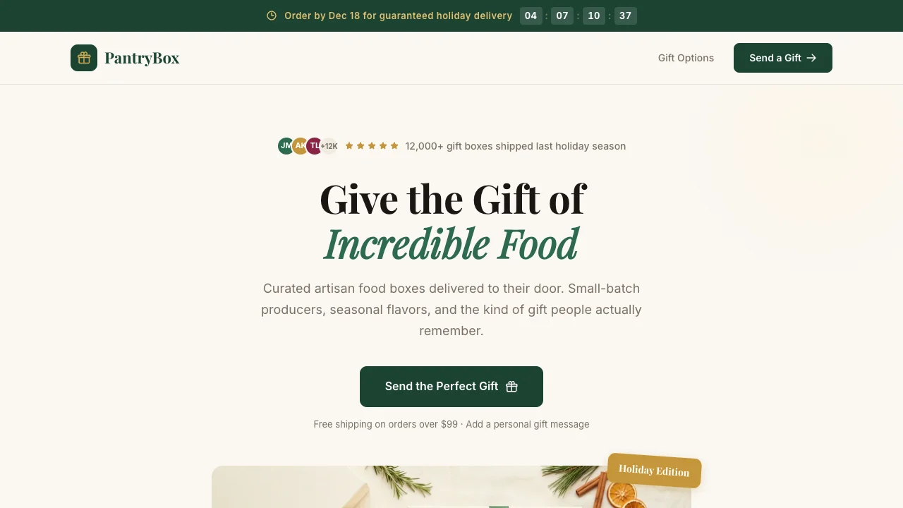 Sales landing page built with AI landing page builder
