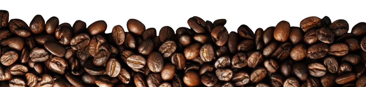Coffee beans footer border