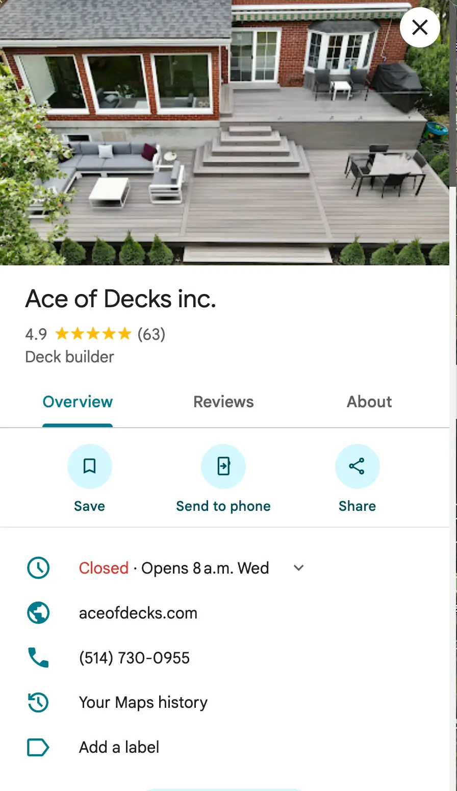 Google My Business Listing