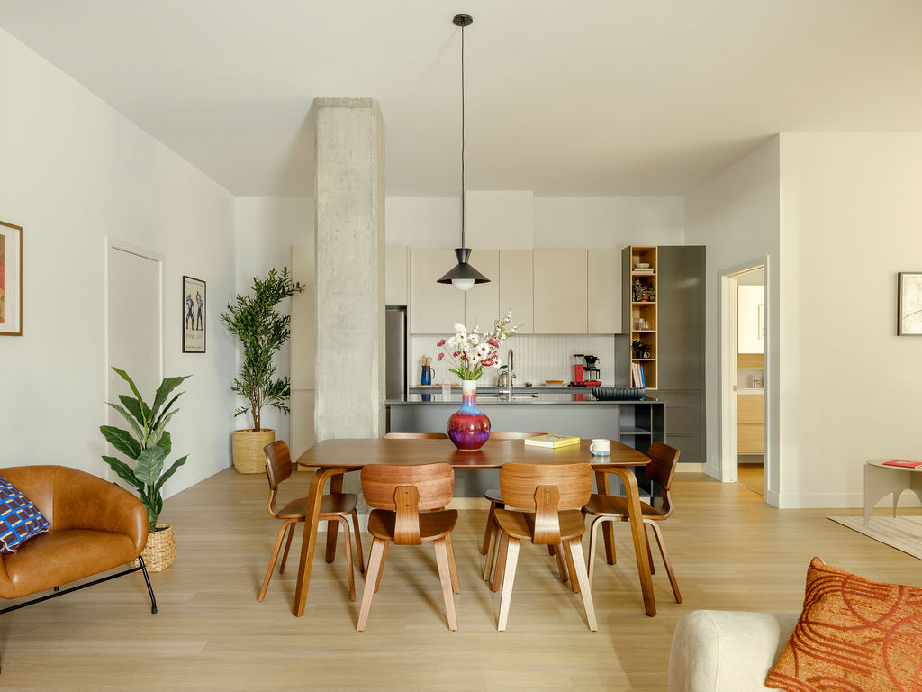 Modern open-concept living space at Alexandra