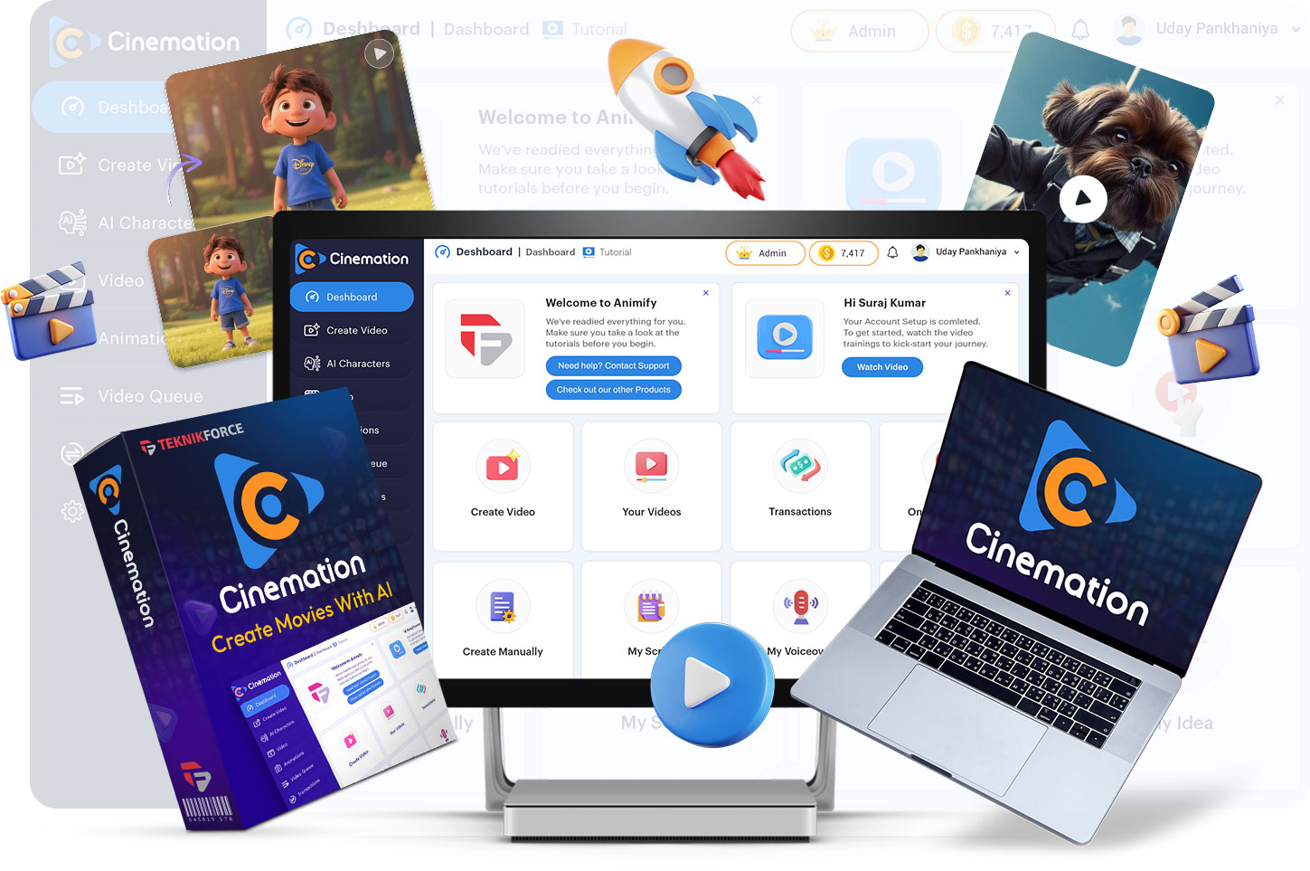 Cinemation Dashboard Mockup