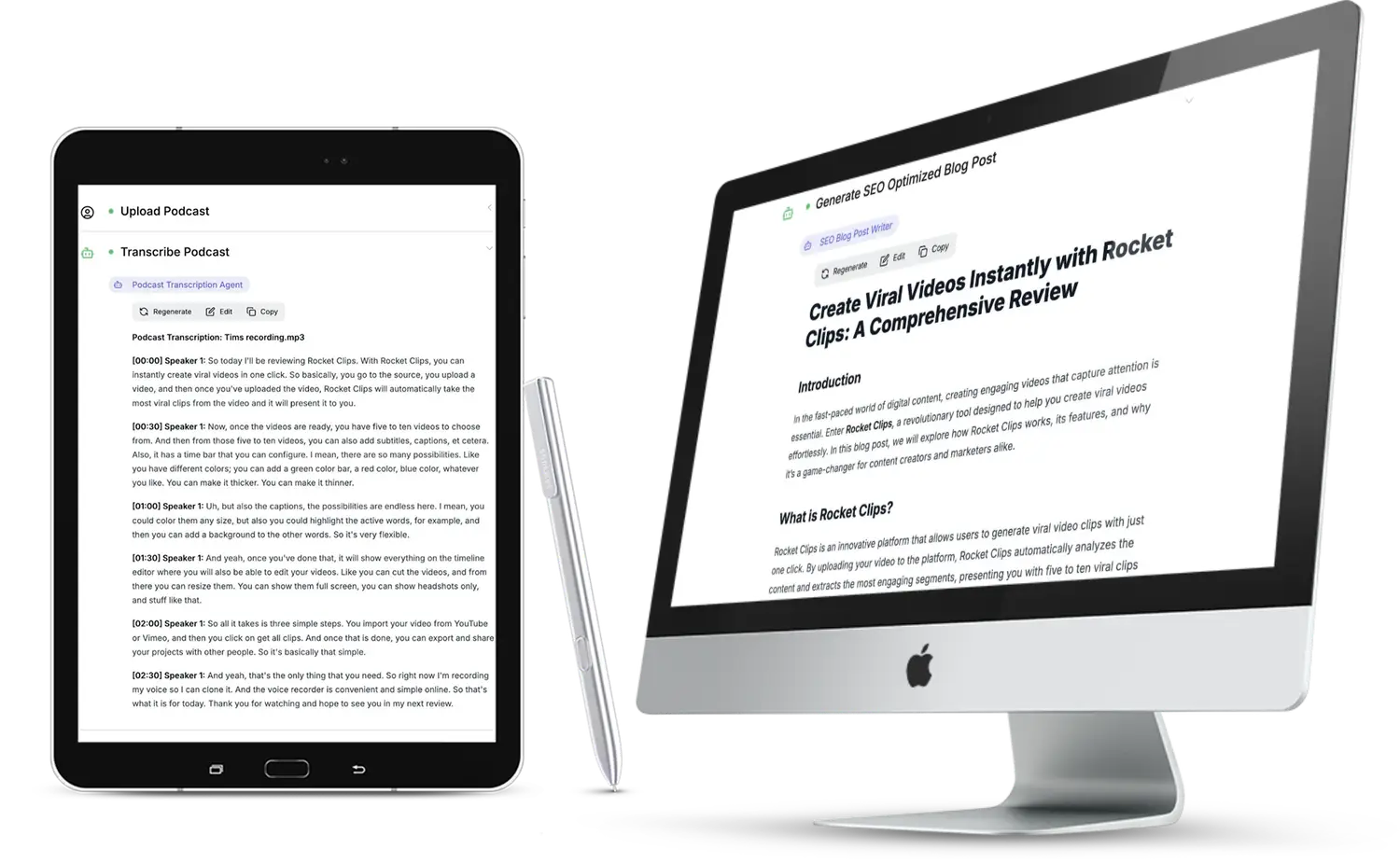 Podcast To Blog Converter