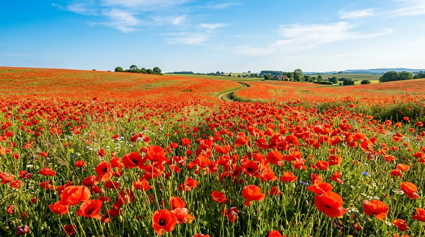 Champ de coquelicots vibrant