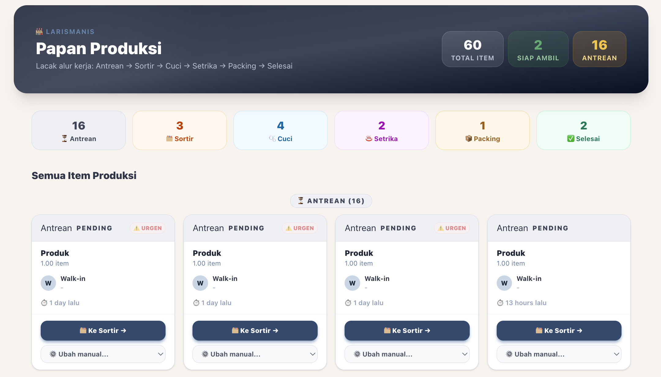 LarisManis Jadwal Menu