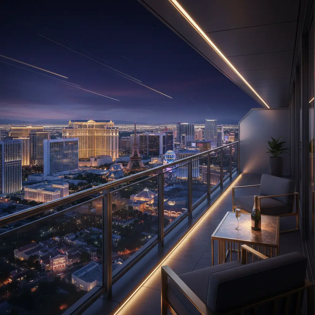 Luxury Las Vegas skyline at night