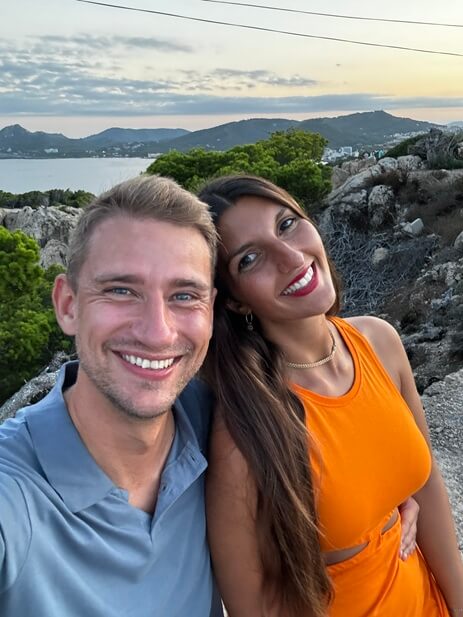 Authentisches Portrait von Manuel und Nici auf Mauritius