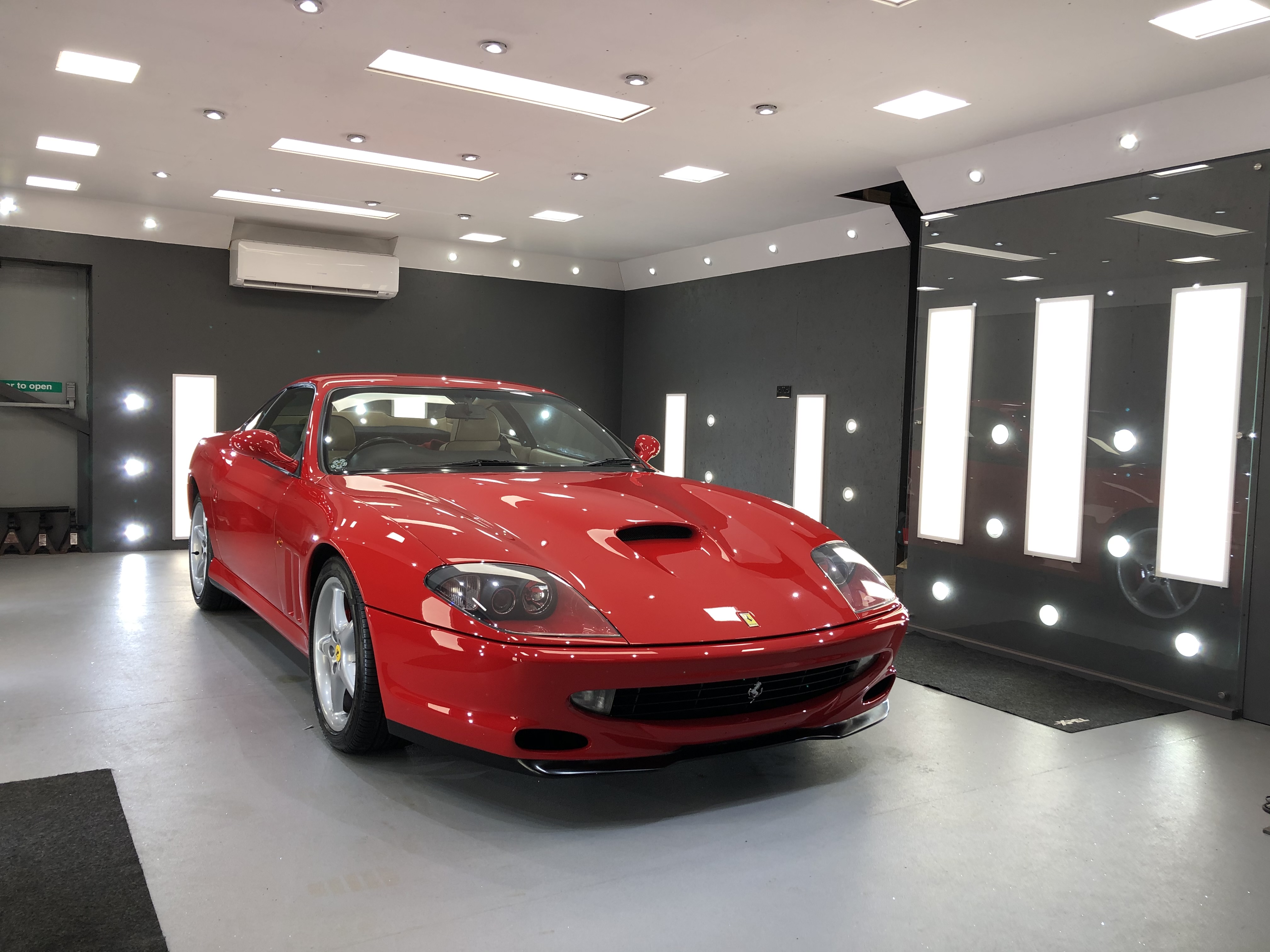 Red Ferrari in studio
