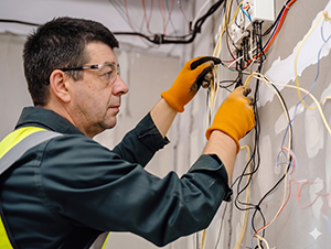 Javier Piera electricista trabajando