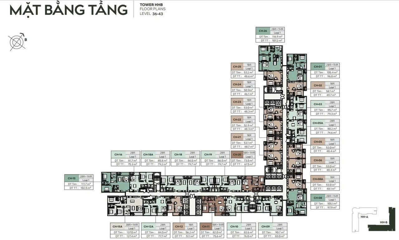 Mặt bằng tầng điển hình