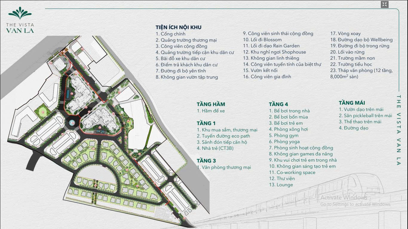 45+ Tiện ích cao cấp The Vista Van La