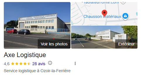 Avis Google Axe Logistique