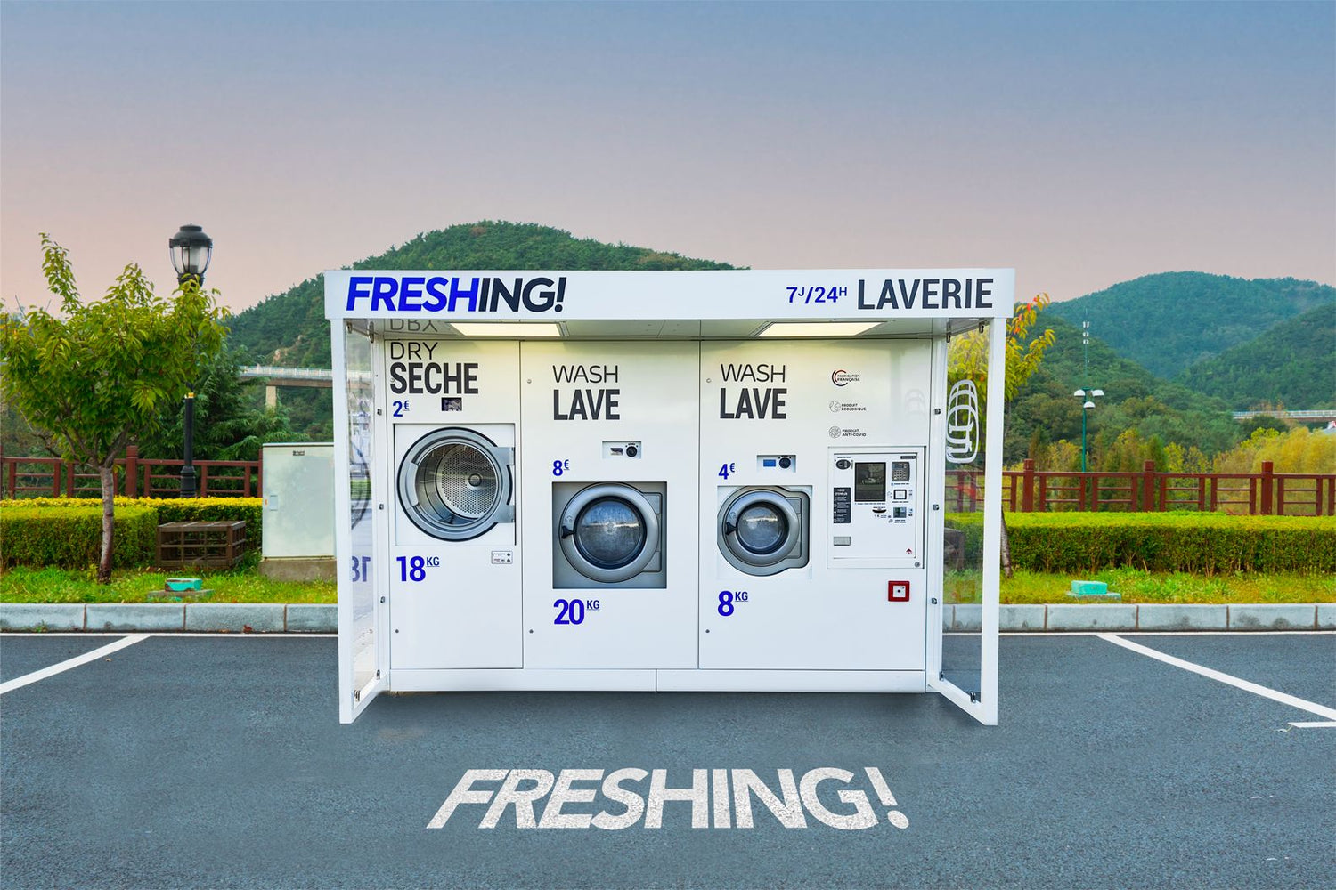 Kiosque Freshing en situation