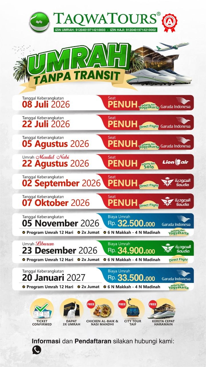 Flyer Jadwal Taqwa Tours