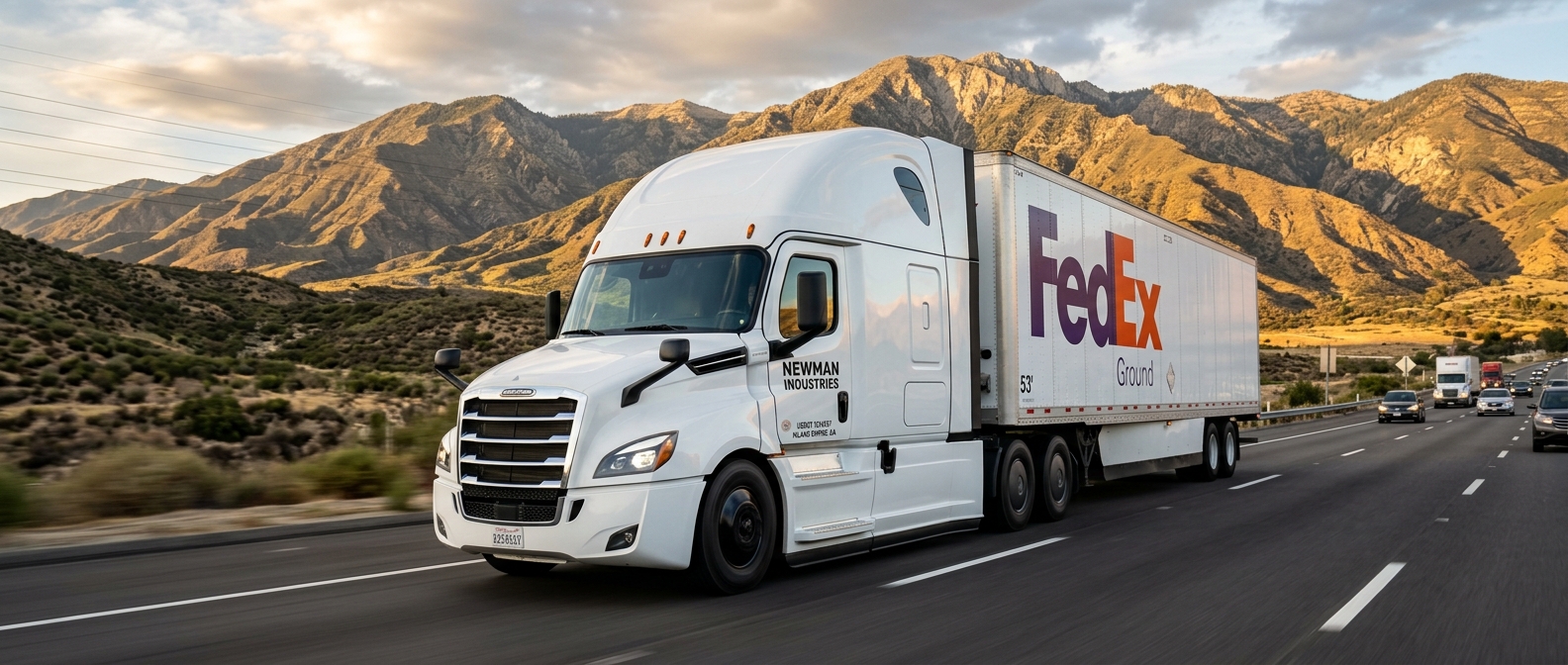 Newman Industries Freightliner pulling FedEx Trailer